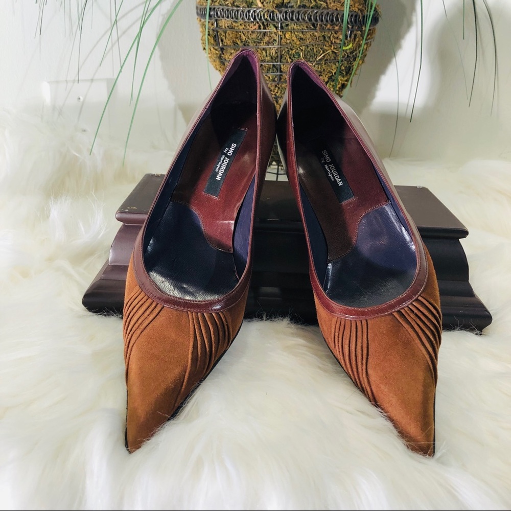 Simo Jourdan by Monique;Suede/leather pump;Sz6 1/2